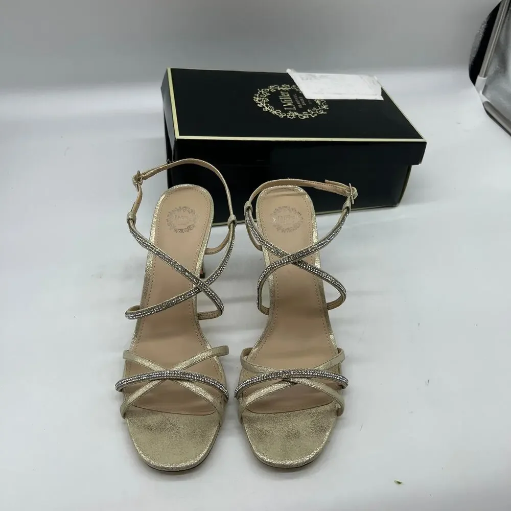I. Miller Womens Andria Heeled Sandals Gold Size 11M